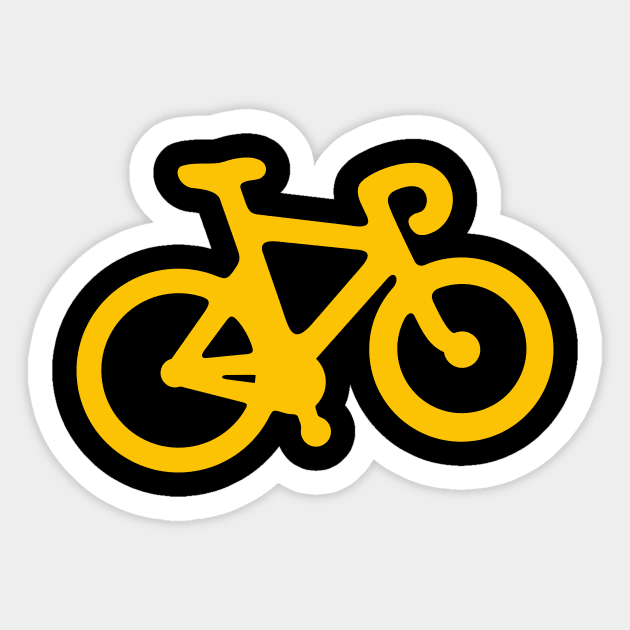 Yellow Bike Sticker by XOOXOO